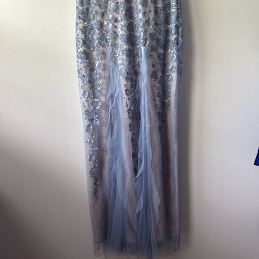 BCBGMaxAzria Light Blue Embroidered Maxi Dress - Picture 5 of 11